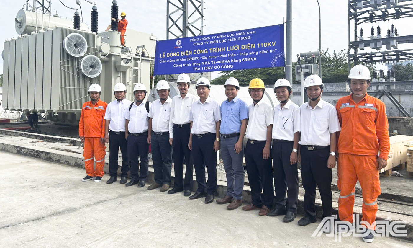 Các đại biểu tham dự Lễ Đóng điện công trình lưới điện 110kv.