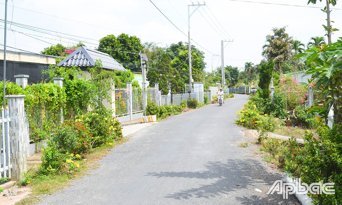 Đường giao thông nông thôn trên địa bàn xã An Hữu được đầu tư, nâng cấp, mở rộng khang trang.