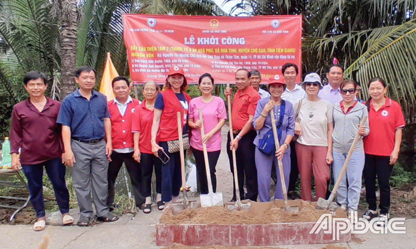 Hội Chữ thập đỏ tỉnh Tiền Giang: Khởi công xây cầu Thiện Tâm 2