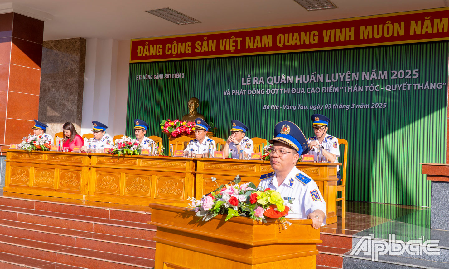 Bộ Tư lệnh Vùng Cảnh sát biển 3 ra quân huấn luyện và phát động thi đua 