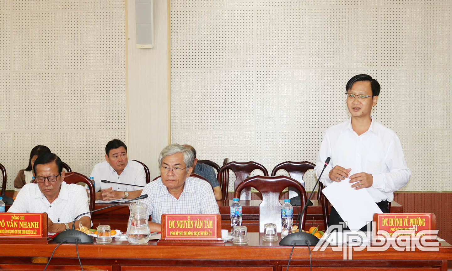 UBND huyện Cai Lậy báo cáo tình hình phát triển KT – XH các tháng đầu năm 2025