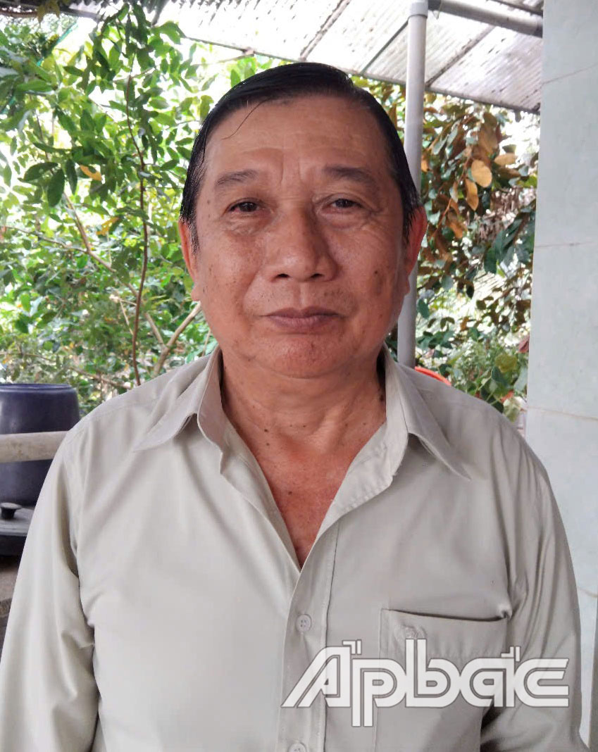  Ông Trương Văn Bé, Chủ tịch Hội NNCĐDC  xã Đăng Hưng Phước.