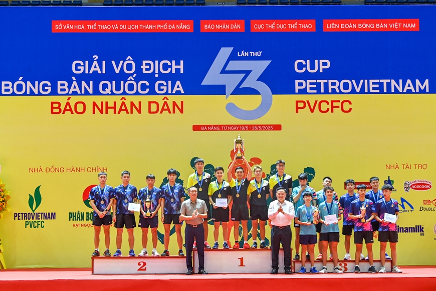 Giải vô địch bóng bàn quốc gia Báo Nhân dân 2025 đã tìm ra các nhà vô địch