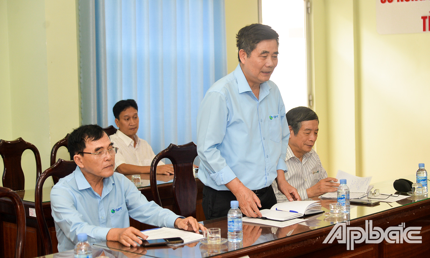 Đồng chí Cao Đức Phát, nguyên Bộ trưởng Bộ Nông nghiệp và Phát triển nông thôn, Chủ tịch Hội đồng quản lý kiêm Giám đốc điều hành Quỹ phát biểu tại buổi làm việc.