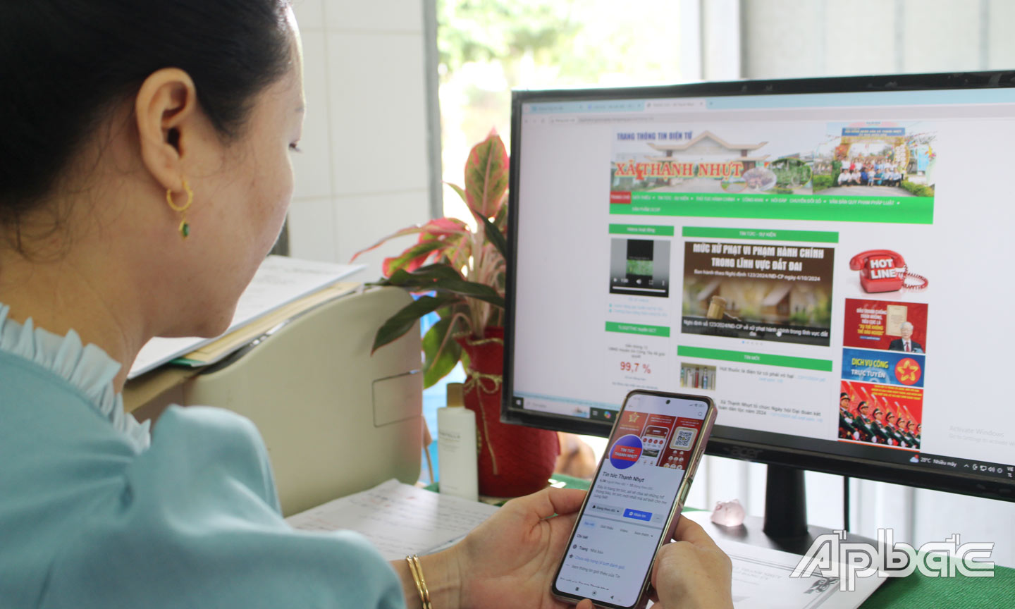  Trang Fanpage “Tin tức Thạnh Nhựt” được người dân vào xem thường xuyên để cập nhật thông tin.