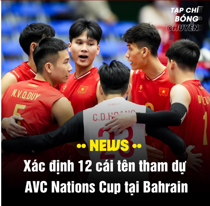 ĐT bóng chuyền nam Việt Nam có tên trong danh sách dự giải AVC Nations Cup 2025.