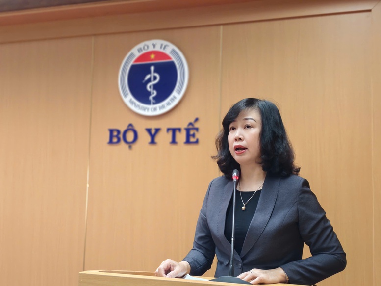 Bộ trưởng Bộ Y tế Đào Hồng Lan phát biểu tại hội nghị - Ảnh: VGP/HM