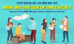 Những mốc thời gian thí sinh cần lưu ý khi tham gia Kỳ thi tuyển sinh đại học, cao đẳng năm 2025