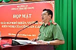 Công an tỉnh Tiền Giang: Họp mặt, giải đáp khó khăn, kiến nghị của Công an cấp xã