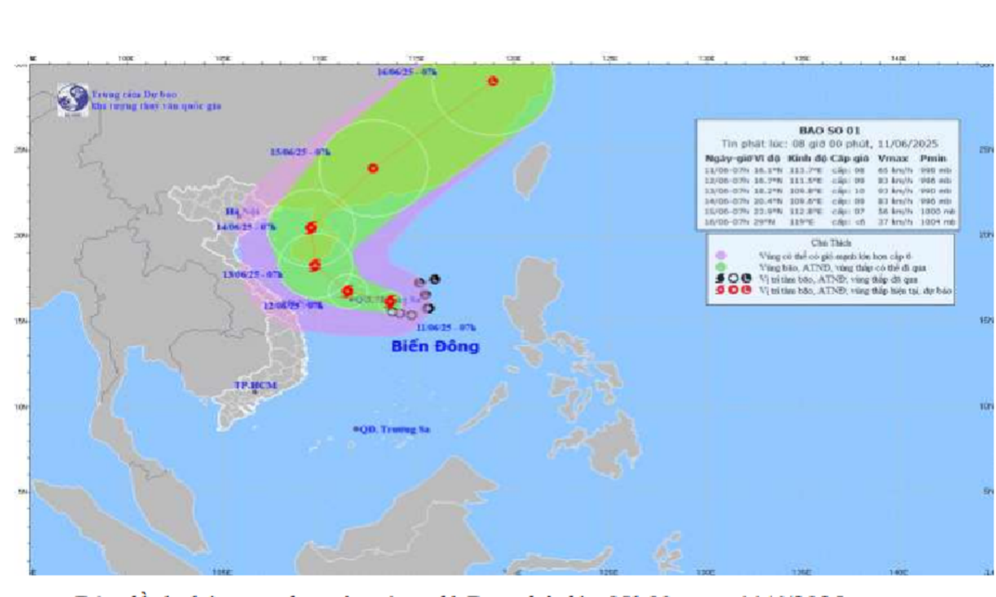 Bão số 1 (WUTIP) di chuyển vào Biển Đông, gây thời tiết xấu trên diện rộng