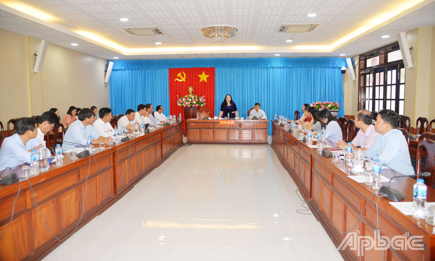  Đoàn giám sát của Ban Văn hóa - Xã hội HĐND tỉnh Tiền Giang làm việc tại huyện Cai Lậy.