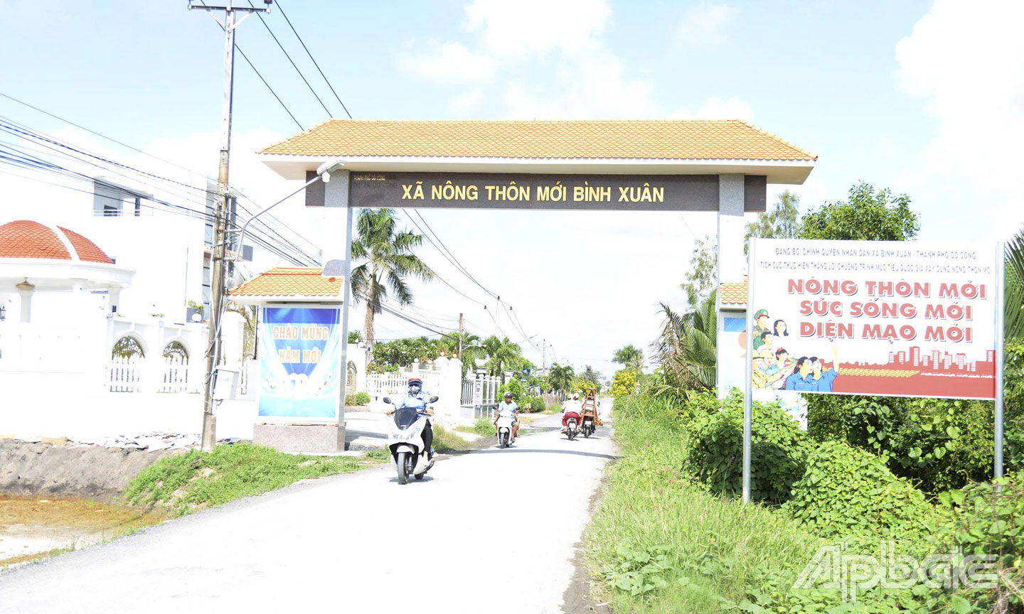 Diện mạo nông thôn của Tiền Giang ngày càng thay đổi.                                                                                               Ảnh: MINH THÀNH