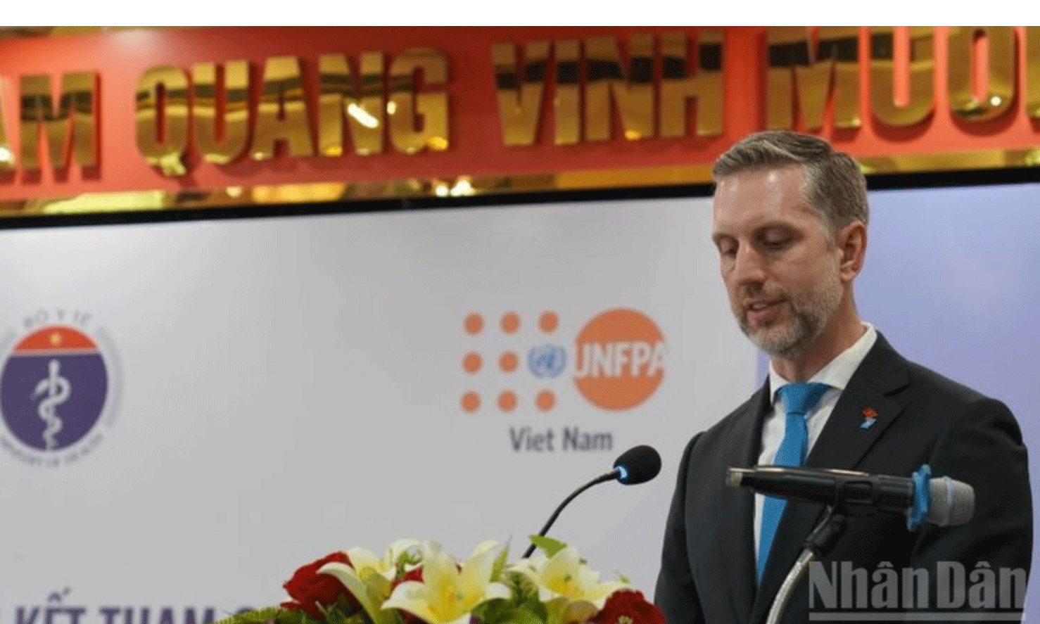 Ông Matt Jackson, Trưởng đại diện Quỹ dân số Liên hợp quốc (UNFPA) tại Việt Nam. (Ảnh: HNV)