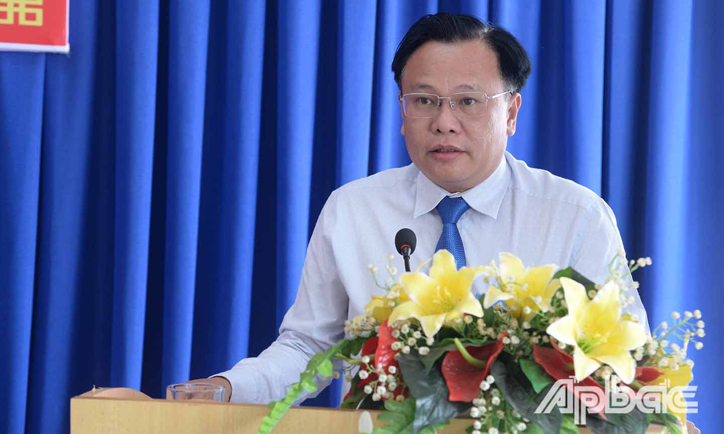 Đồng chí Phạm Nguyễn Hoàng Vũ phát biểu tại Đại hội.