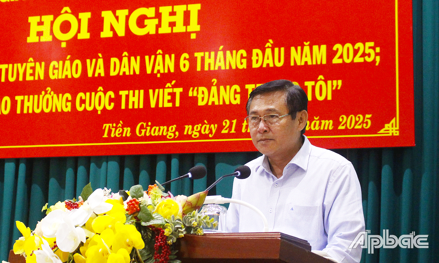 Đỗ Tấn Hùng, Ủy viên Ban thường vụ, Trưởng Ban Dân vận Tỉnh ủy tỉnh Tiền Giang 