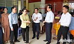 Phó Bí thư Thường trực Tỉnh ủy Đồng Tháp Nguyễn Hải Trâm kiểm tra tình hình vận hành chính quyền tại phường Trung An
