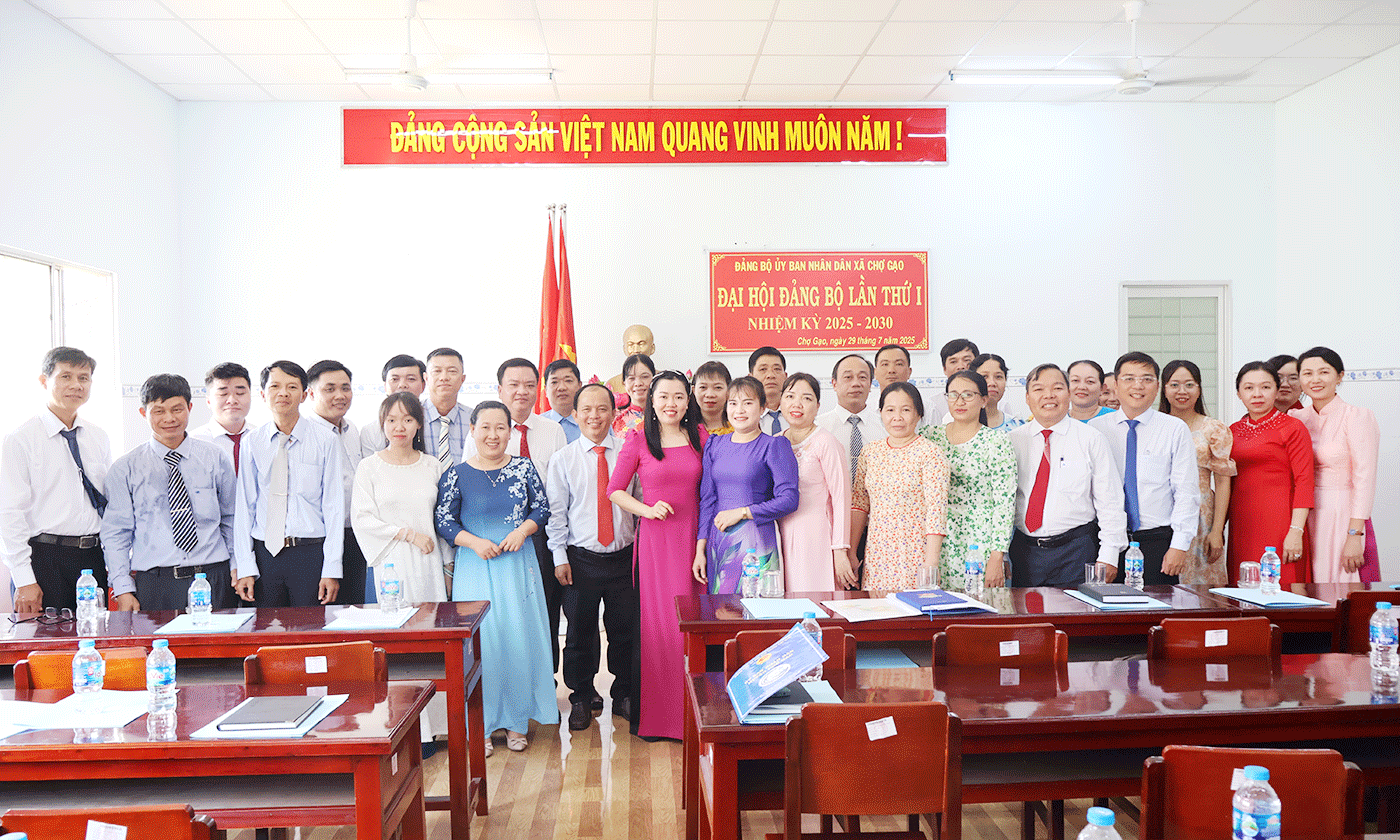 Đảng bộ UBND xã Chợ Gạo tổ chức Đại hội nhiệm kỳ 2025 - 2030