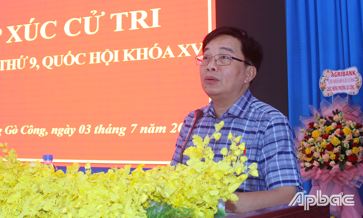 Đại biểu Nguyễn Minh Sơn trả lời ý kiến cử tri