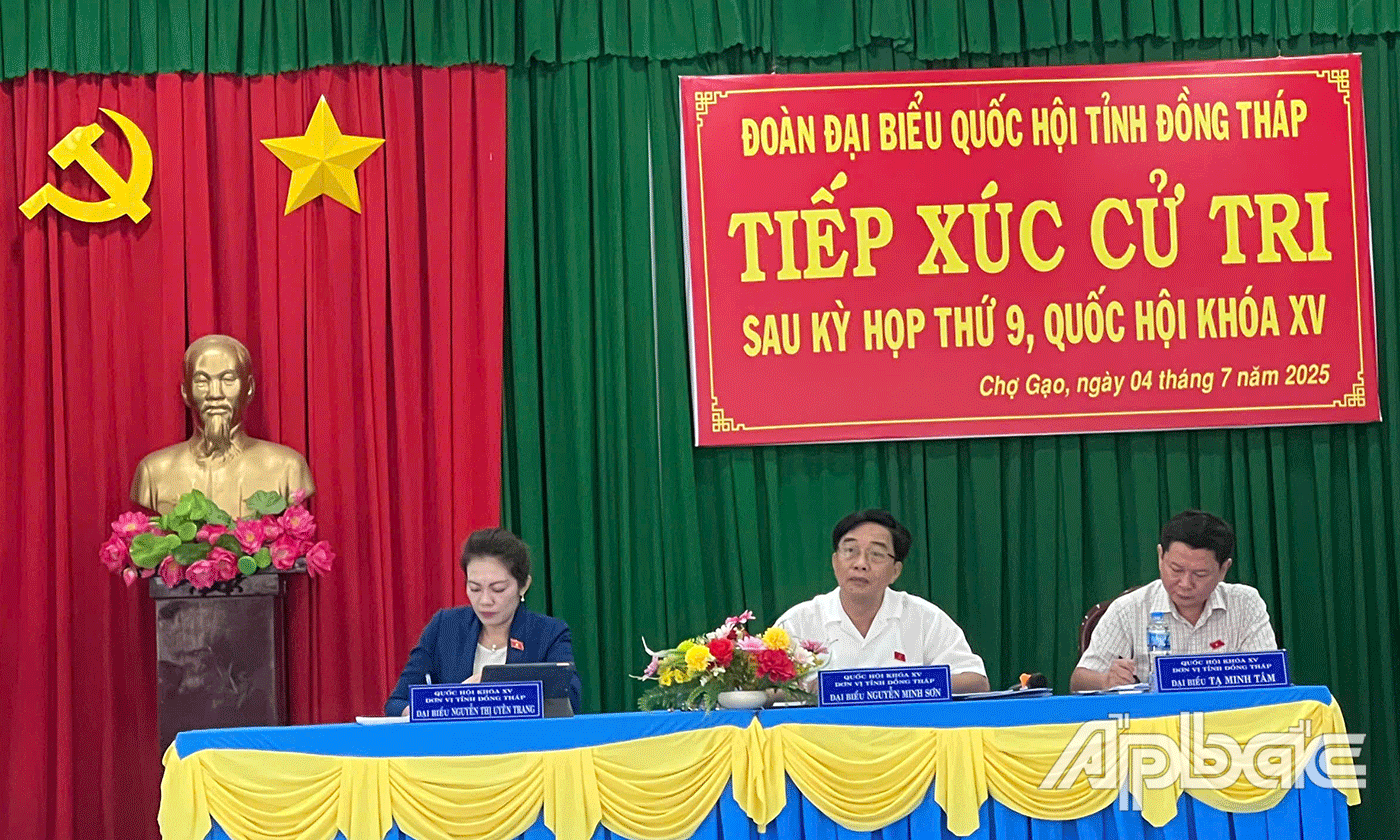 Đoàn ĐBQH TXCT xã Chợ Gạo.