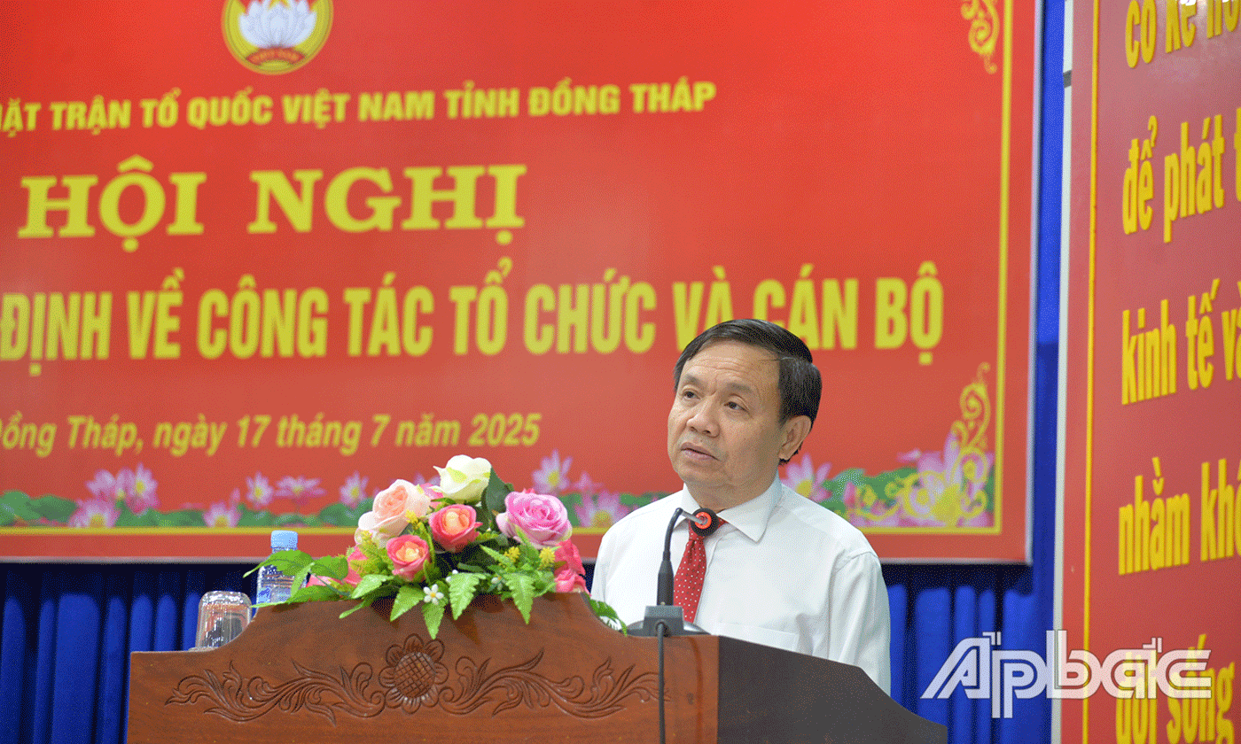 Đồng chí Phan Văn Thắng phát biểu giao nhiệm vụ cho các Ban.
