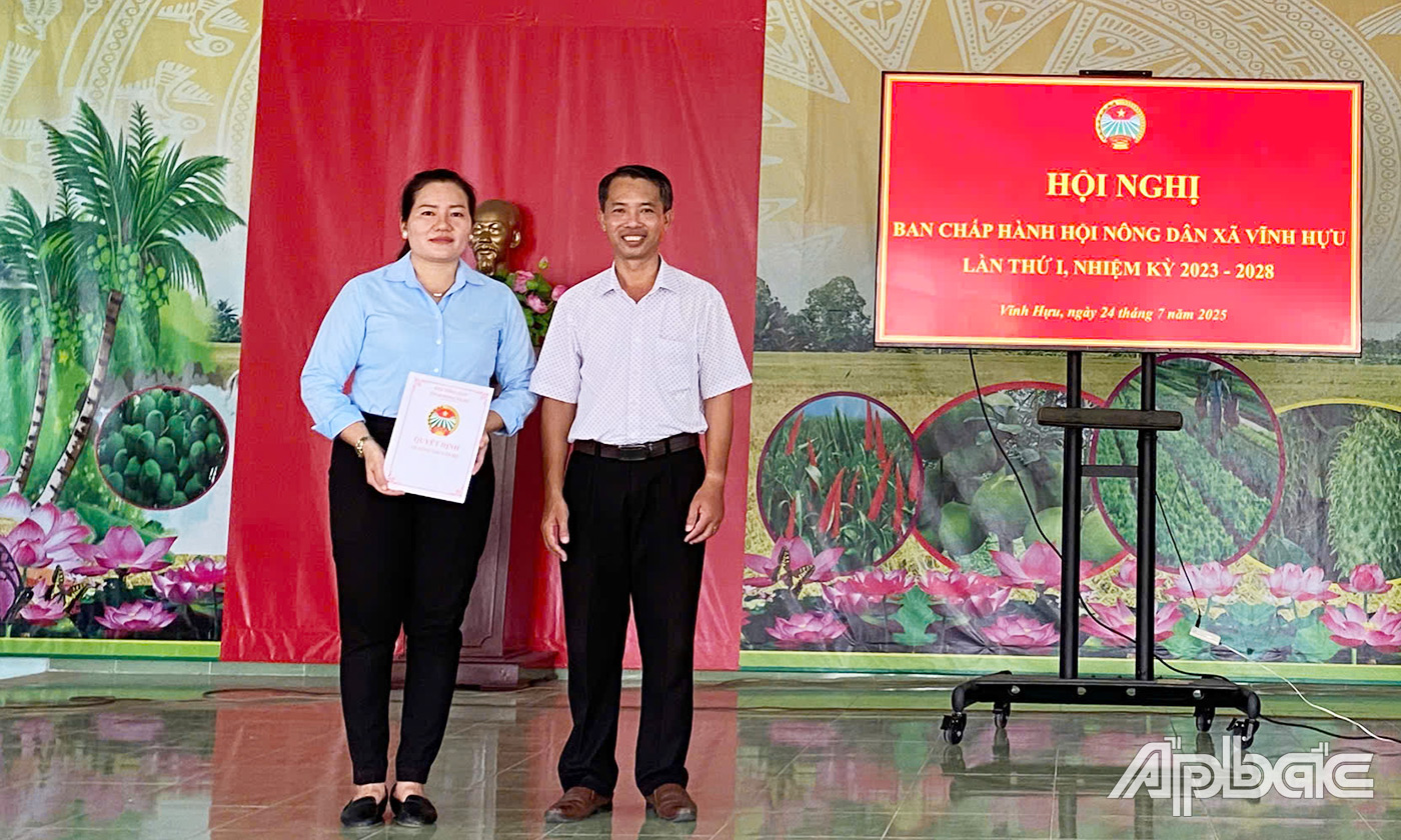 Quyết định của Ban chấp hành Hội Nông dân tỉnh Đồng Tháp về việc thành lập Hội Nông dân xã Vĩnh Hựu 