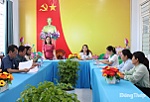 Lãnh đạo Báo và phát thanh, truyền hình Đồng Tháp làm việc với các xã về công tác phối hợp tuyên truyền