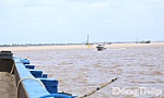 Hạn chế giao thông thủy trên sông Tiền đoạn kè Thường Thới Tiền do sạt lở