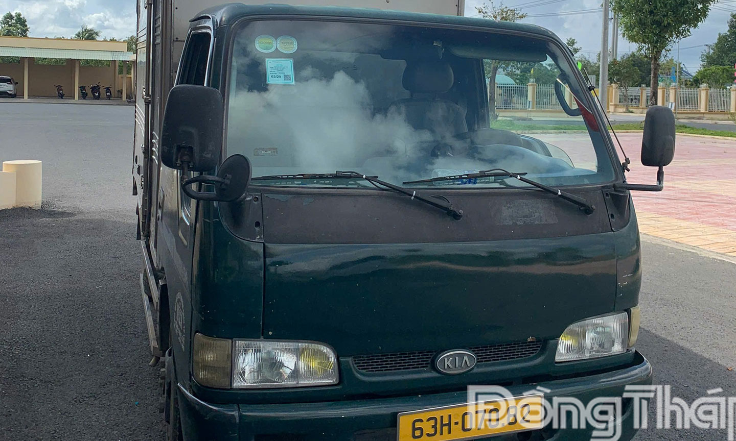 Xe tải bị mất trộm.