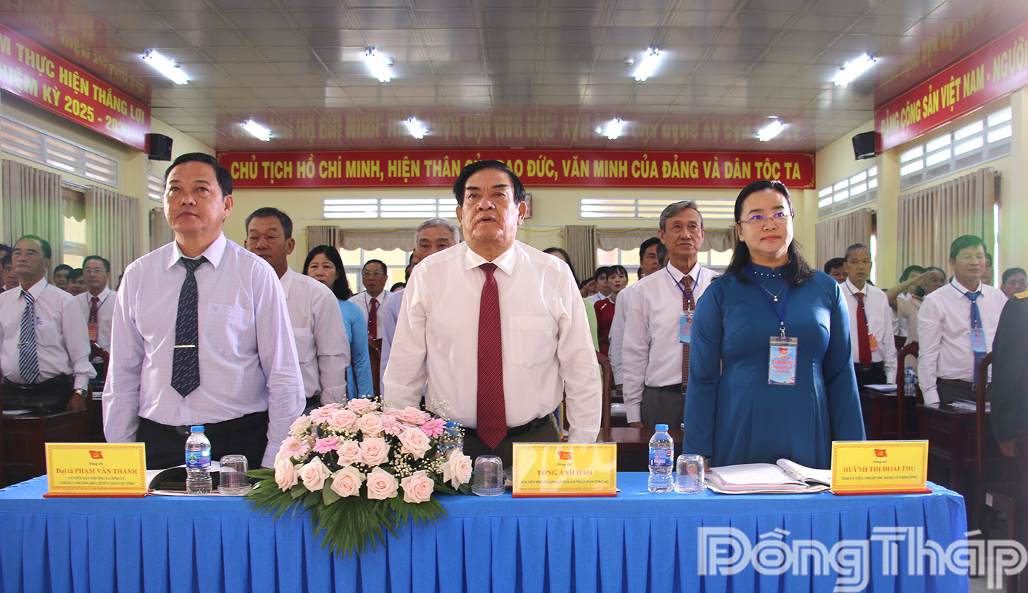 Các đại biểu thực hiện nghi thức chào cờ
