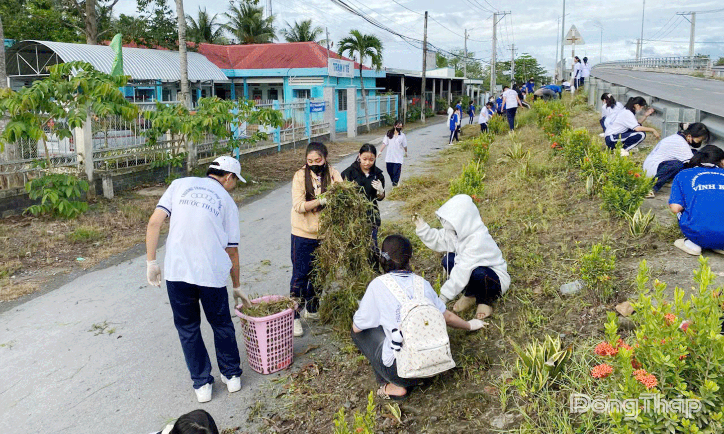 Ra quân trồng cây, dọn dẹp vệ sinh môi trường