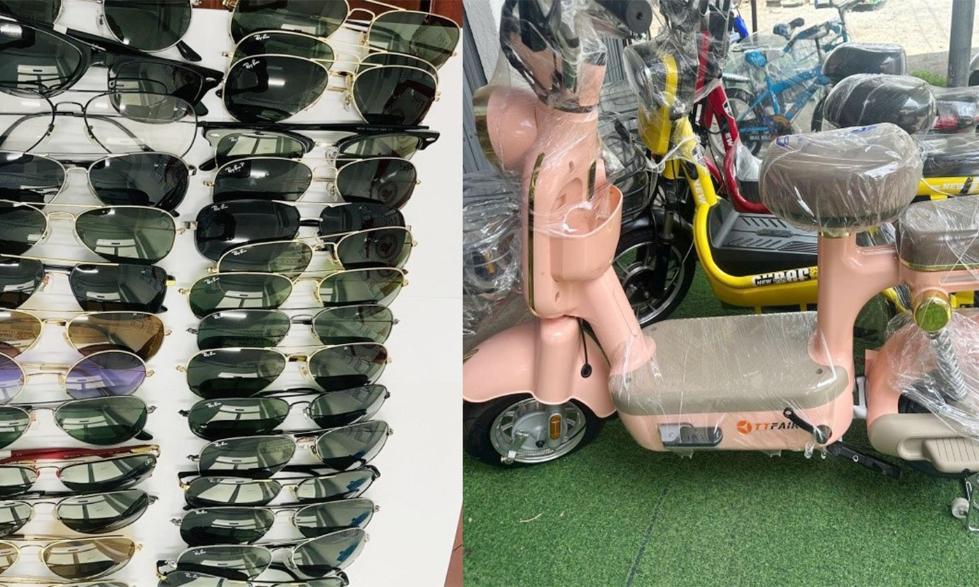 Hàng hoá vi phạm bị tạm giữ.