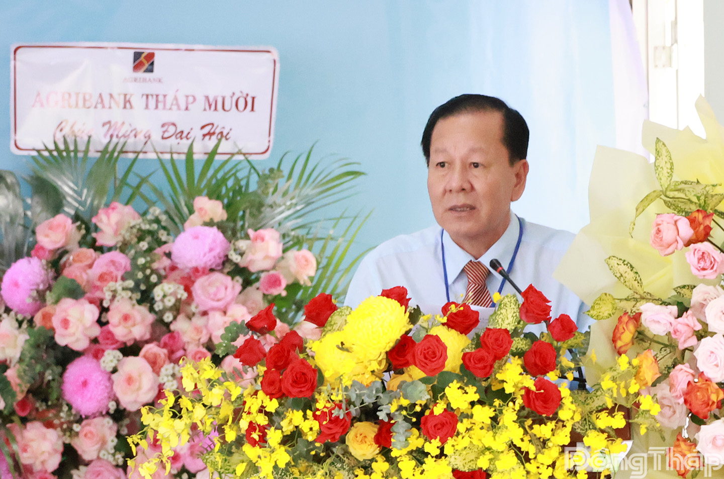 Đồng chí Phan Văn Hợp, Ủy viên Ban Thường vụ Tỉnh ủy, Chủ nhiệm Ủy ban Kiểm tra Tỉnh ủy phát biểu chỉ đạo tại Đại hội 