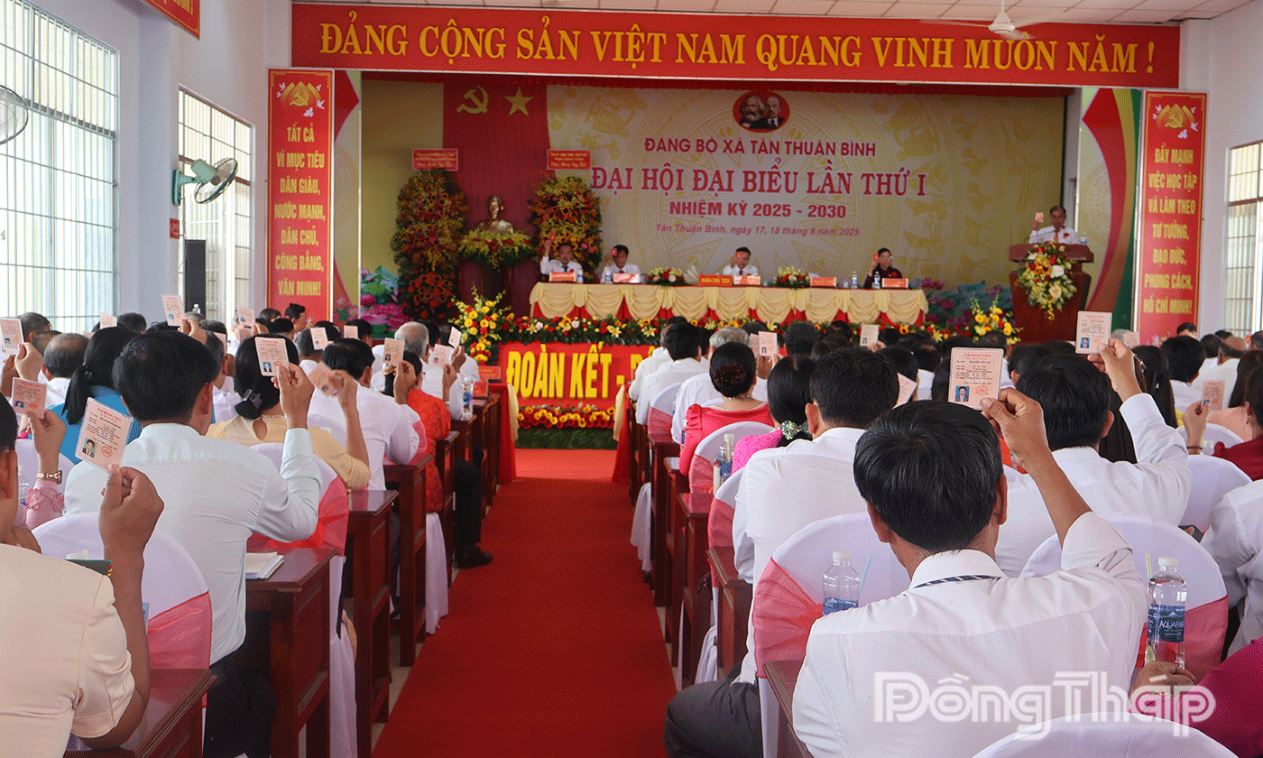 Đại biểu biểu quyết thông qua Nghị quyết Đại hội.