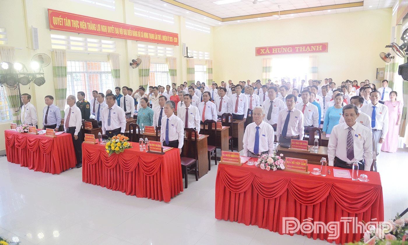 Đại biểu dự Đại hội thực hiện nghi thức chào cờ.