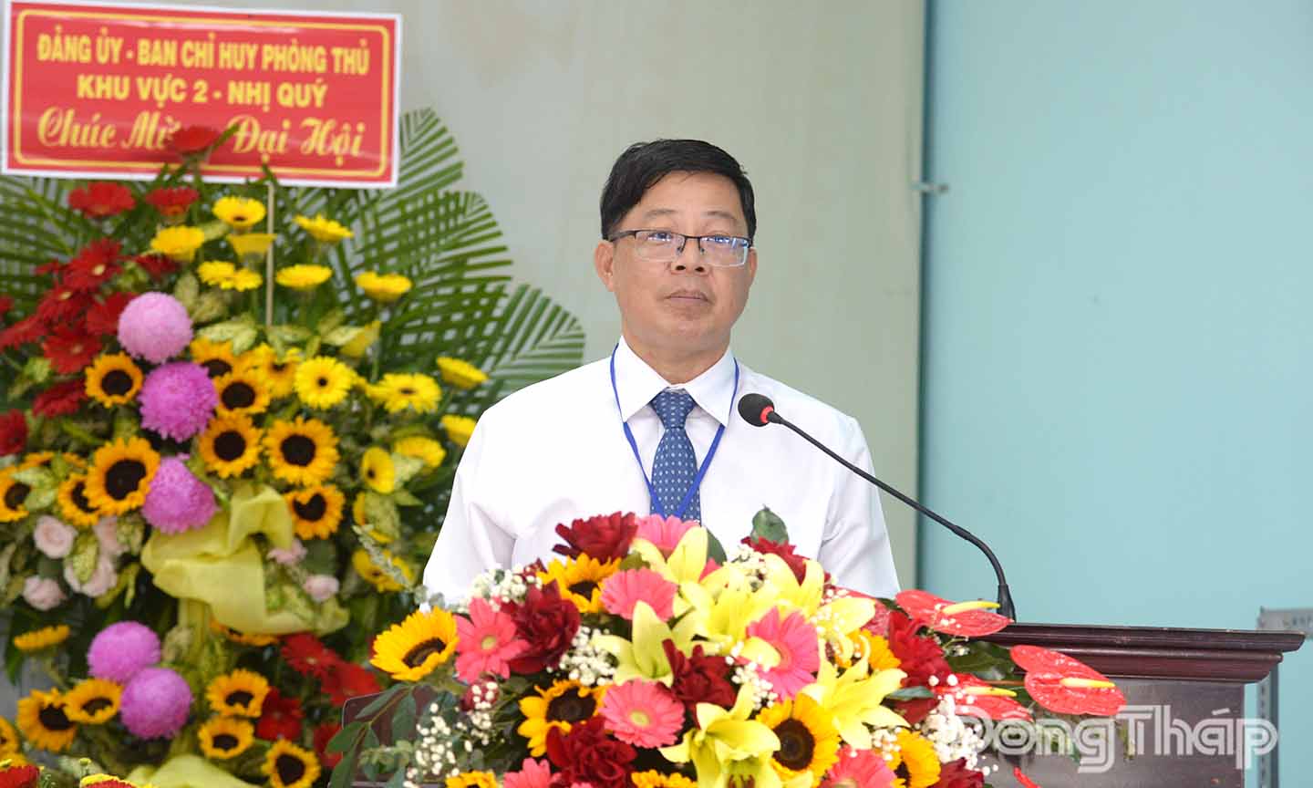 Đồng chí Trần Thanh Nguyên phát biểu tại đại hội.